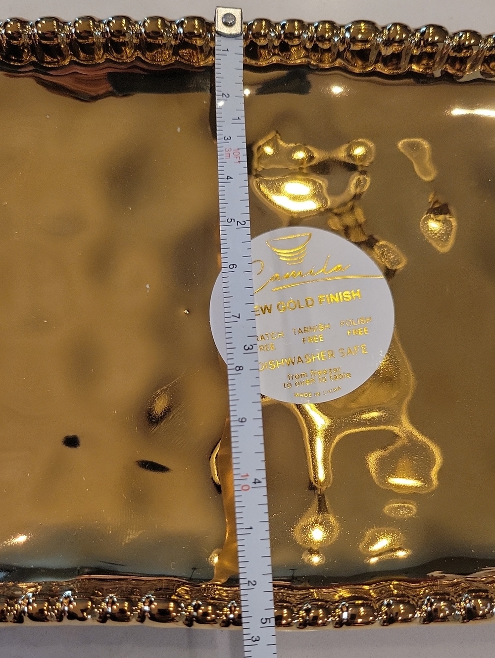 New Camila Gold Decorative Tray NWT - Picture 6 of 6